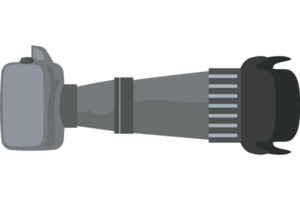 A camera lens with a black background png