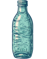 A bottle of water is shown on a black background png