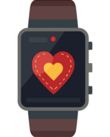 An apple watch with a heart on it png