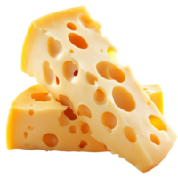 Fresh cheese blocks stacked on a white background, transparent png