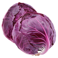 Fresh red cabbage on a white background, transparent png