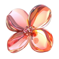 Intricate crystal flower on display isolated transparent background png