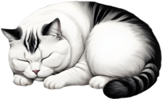 Lazy Fat Feline Napping in Box. . png