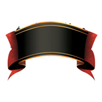 Elegant black and red ribbon for special occasions isolated transparent background png