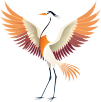 Artistic Rendering of Crane with Extended Wings. . png