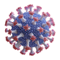 3d estructura de el coronavirus patógeno aislado transparente antecedentes png