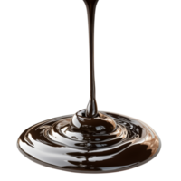 chocolate jarabe llovizna en suave superficie aislado transparente antecedentes png