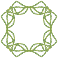 A soft green border of leaves encircles a void, ready to highlight anything placed inside. png