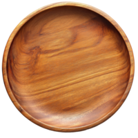 Polished wooden plate on display isolated transparent background png