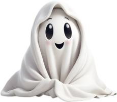 Friendly ghost swaddled in soft, plush throw . png