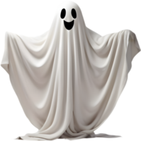 Ghostly character nestled in plush, warm blanket . png