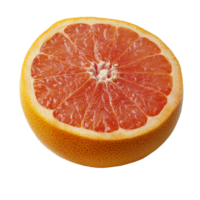 Fresh grapefruit cut in half ready for consumption isolated transparent png