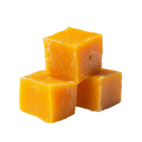 Bright orange wax blocks on white isolated transparent png