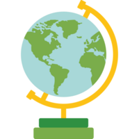Globe icon with a green and yellow background png