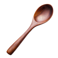 Wooden spoon resting on a kitchen counter top isolated transparent png