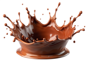 chocolate respingo capturando dinâmico movimento e Formato transparente png