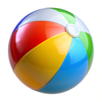 Summer fun with a colorful beach ball transparent png