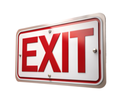 Exit sign shows direction, ensures safety transparent png