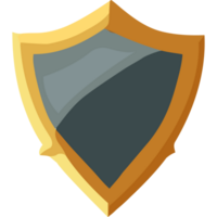 A shield icon on a black background png