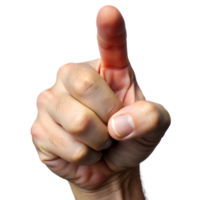 Hand displaying a pointing gesture for emphasis transparent png