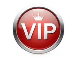 Red crown VIP access badge transparent png