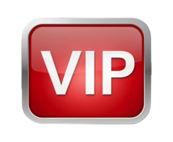 Red VIP badge for exclusive event access transparent png