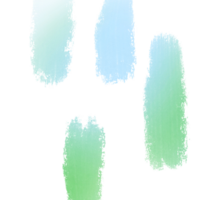 Illustration Of Green And Blue Gradient Brush Strokes Layered With Bold Grunge Style Textures png