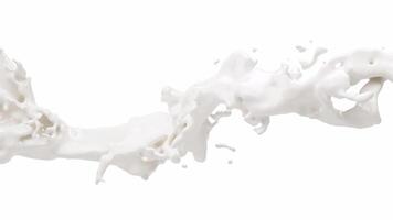 Flowing fluid with splashing shape on alpha channel, 3d rendering. video