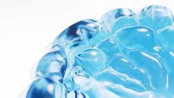 Inflating soft bubbles background, 3d rendering. video