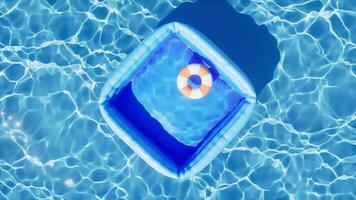 Loop animation of rippled water surface and swimming pool, 3d rendering. video
