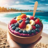 Acai Bowl Imagery A Visual Feast of Freshness and Detail photo