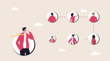 degree feedback, assessment or performance appraisal, customer review, testimonial or job networking, employee evaluation, rating or survey concept, businessman get feedback from colleagues video