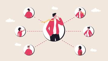 degree feedback, assessment or performance appraisal, customer review, testimonial or job networking, employee evaluation, rating or survey concept, businessman get feedback from colleagues video