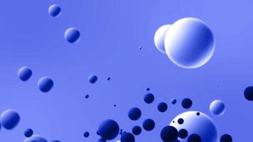 Blue bubbles spreading in different directions with depth of field effect. video