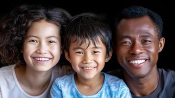 Fun, family home with love, support and laughing with parents and kid. photo
