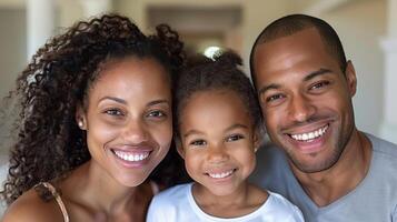 Fun, family home with love, support and laughing with parents and kid. photo