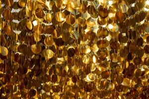 bright yellow round blades reflecting light photo