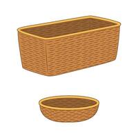 Baskets boxes and hampers, brown containers for storage vector