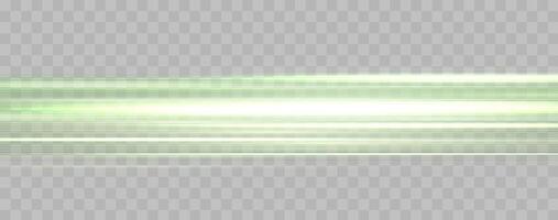 Speed rays, velocity light neon flow, zoom in motion effect, green glow speed lines, colorful light trails, stripes. vector