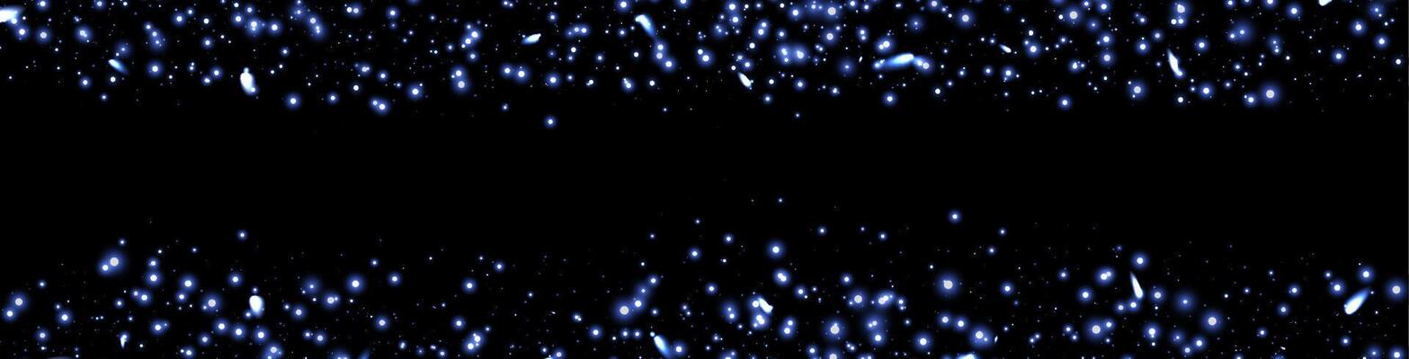 Blue glittering dots, particles, stars magic sparks. Glow flare light effect. Blue luminous points.