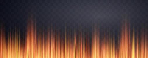 Speed rays, velocity light neon flow, zoom in motion effect, orange glow speed lines, colorful light trails, stripes. vector