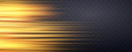 Speed rays, velocity light neon flow, zoom in motion effect, orange glow speed lines, colorful light trails, stripes. vector