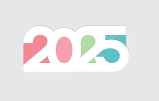 2025 logo design. Happy New Year colorful and trendy new year 2025 design template. vector
