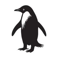 A penguin is standing in front of a white background vector