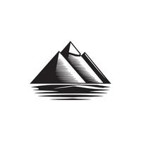 The great pyramid of giza, egypt, logo vector