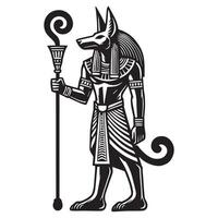 Anubis egyptian god of the dead illustration vector