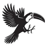 Toucan bird silhouette vector