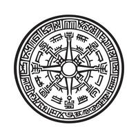 Ancient aztec symbol of the sun and the moon vector