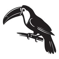 Toucan bird on branch illustration vector