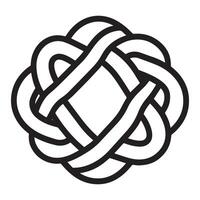 A black and white drawing of a knot vector